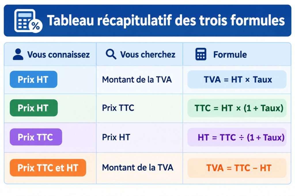 calcul de la TVA