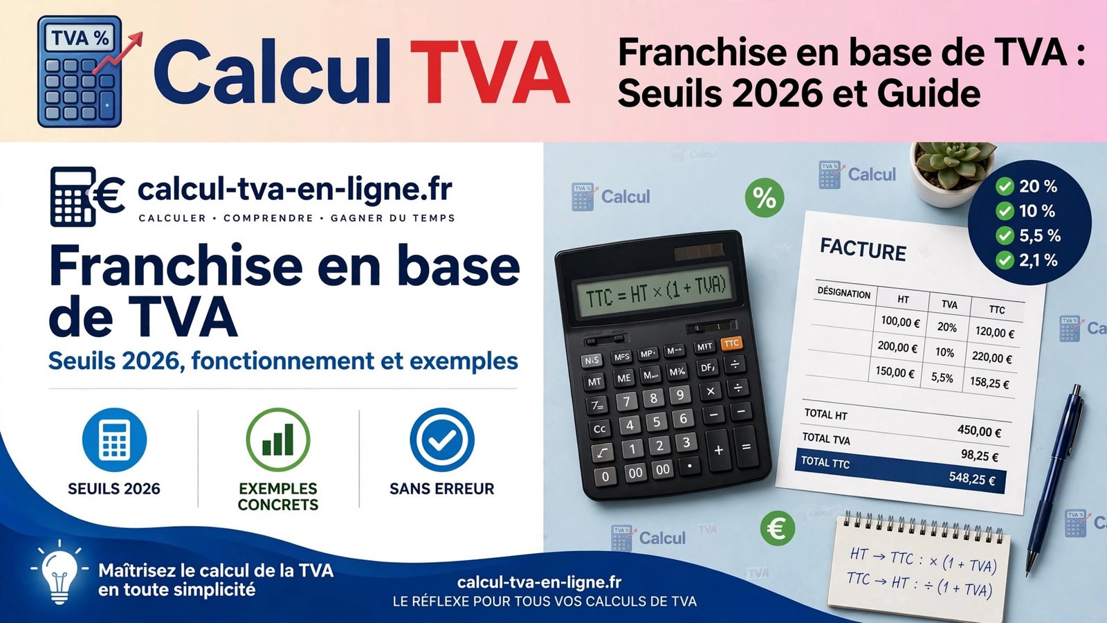 Franchise en base de TVA 2026 : seuils et fonctionnement