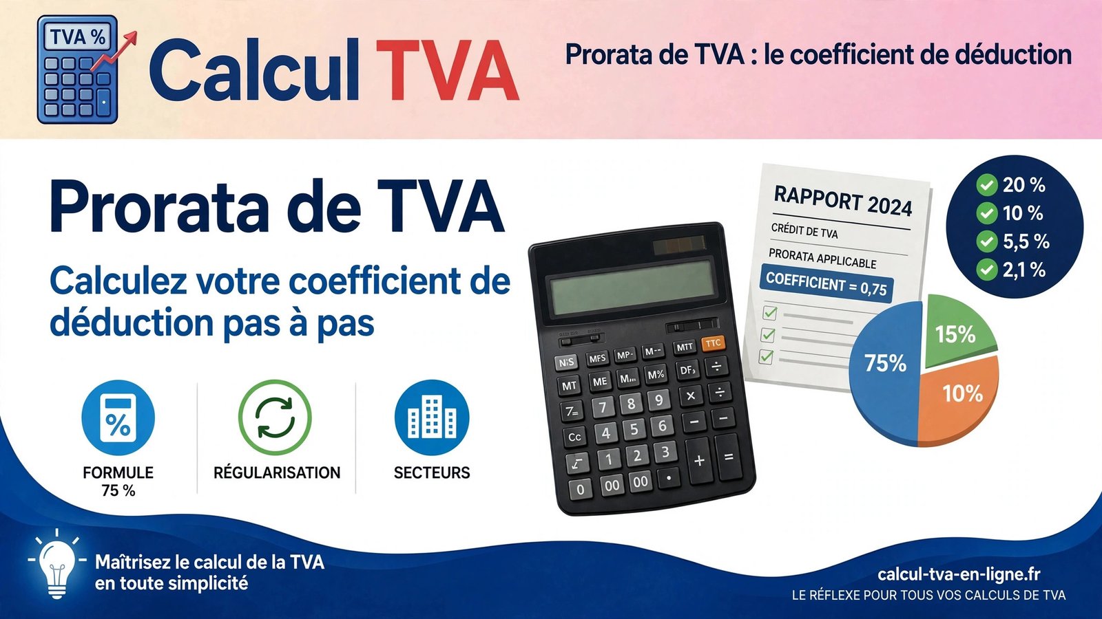 Prorata de TVA : calcul du coefficient de déduction — guide 2026