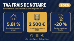 Read more about the article TVA frais de notaire : émoluments, calcul et réductions 2026
