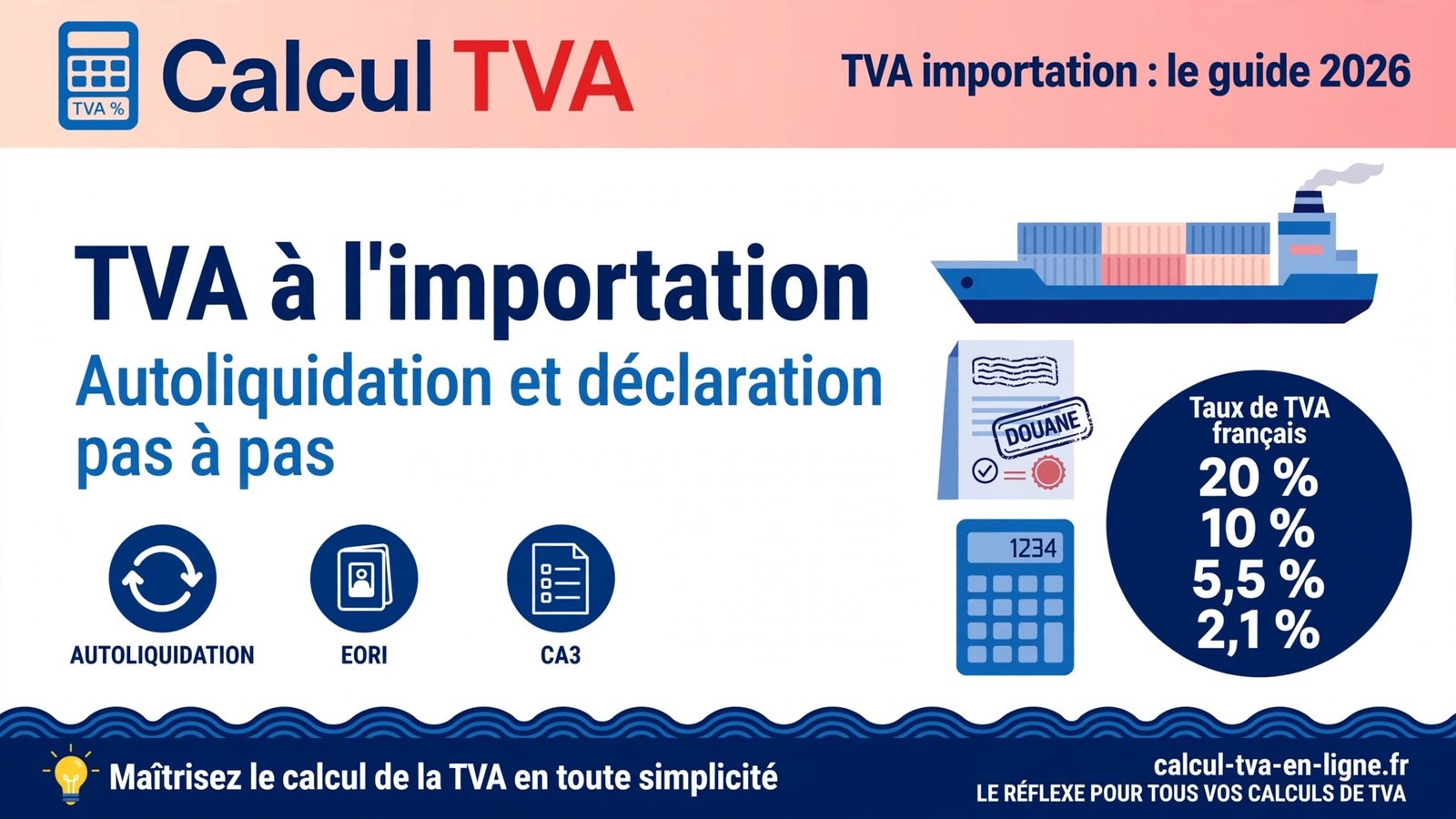 TVA à l'importation : autoliquidation et déclaration — guide 2026