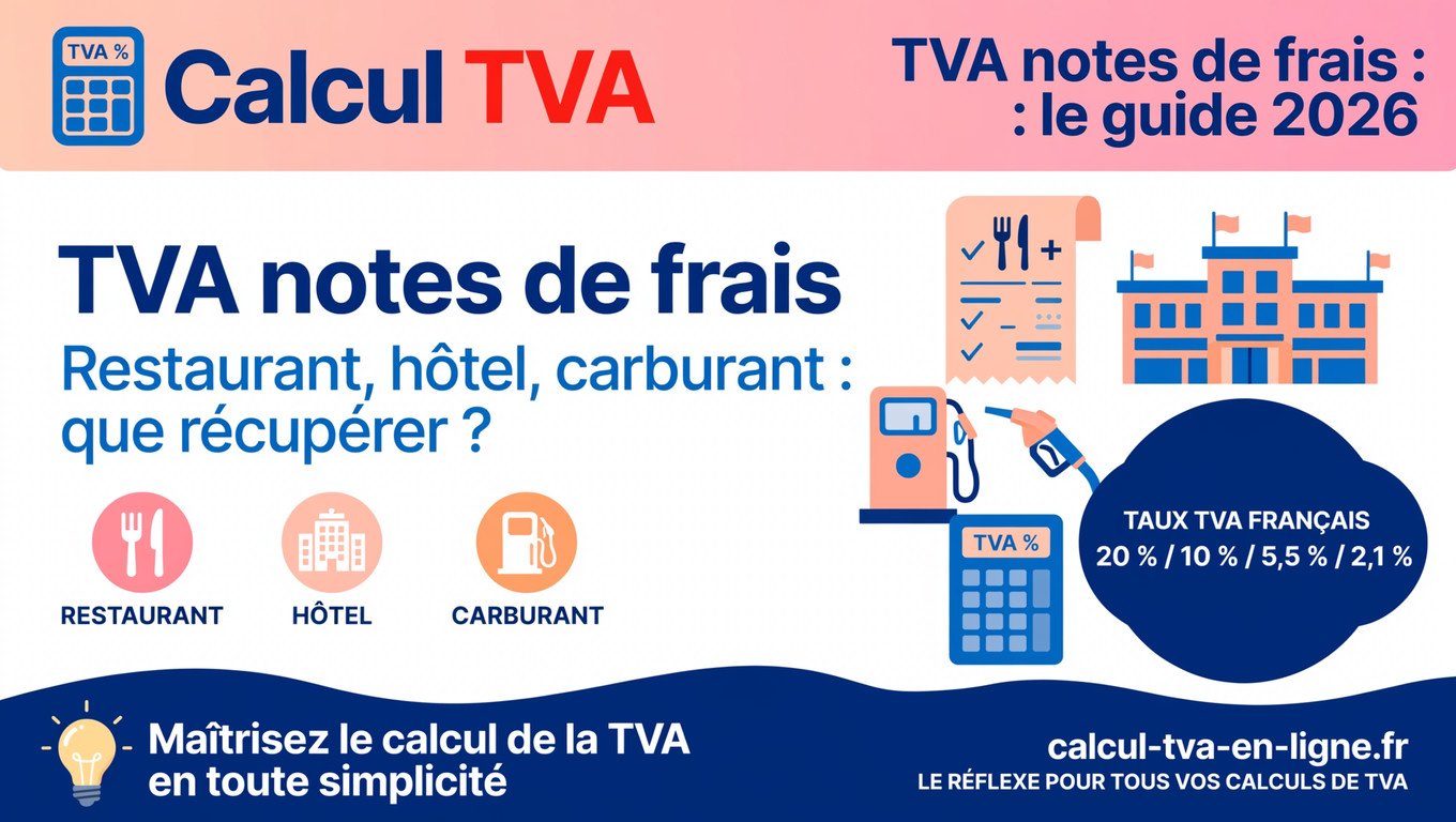 TVA notes de frais : récupération sur restaurant, hôtel, carburant — guide 2026