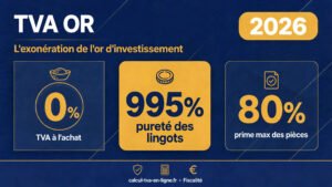 Read more about the article TVA or : l’exonération de l’or d’investissement, guide 2026