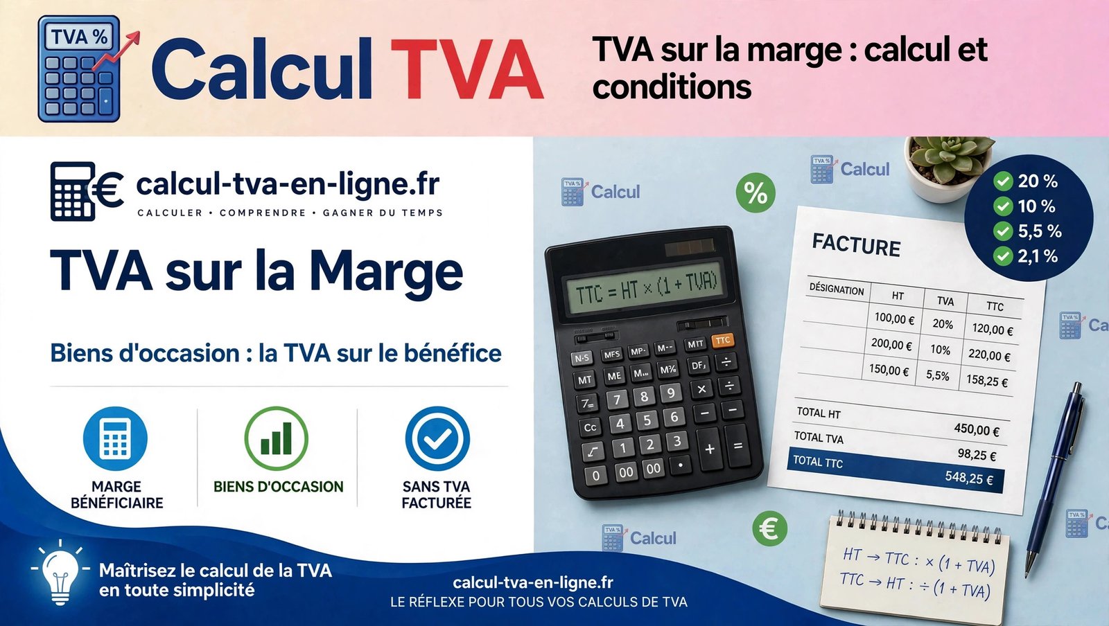 TVA sur la marge : calcul, conditions et exemples